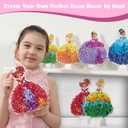 Poke Art Kits for Girls, Arts and Crafts for Kids 4-8, DIY Creative Activity Toys, Birthday Gifts for Girls 4 5 6 7 8 9 10 (red)