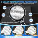 Large Magnifying Glass with Lights,10X 25X 45X 60X Handheld Lighted Magnifier, 5in Page Magnifier LED Lights, Magnifying Glass for Reading Small Prints & Low Vision Seniors with Aging Eyes