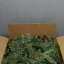 Christmas Garland Prelighted 9ft with 50 Lights, Christmas Decor with 50 Light Pine Cone Red Berries Timer for Mantle Staircase Indoor and Outdoor