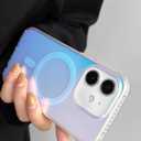 Tuokiou for Magnetic iPhone 12& iPhone 12 Pro Case, Compatible with Magsafe, Holographic Iridescent Unique Shockproof Translucent Matte Aesthetic Phone Case with Color Changing Effect for Women Men