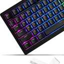 SDYZ x XVX Doubleshot PBT Keycaps 60 75 100 Percent - Shine Through Keycaps, for Mechanical Keyboards, Full 137 Key Set, OEM Profile, Backlit - Black
