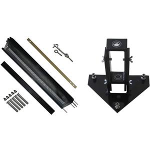 Pool Fence DIY by Life Saver Fencing Section Kit, 4 x 12-Feet, Black and WaterWarden Guide Inground Drilling 5/8 Anchor