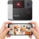 Petcube Play 2 Wi-Fi Pet Camera with Laser Toy for Cats & Dogs, 1080P HD Video, 160 Full-Room View, 2-Way Audio, Sound/Motion Alerts, Night Vision, Pet Monitoring App (Matte Silver)