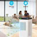 Air Purifiers for Home Large Rooms up to 3500 Ft, H13 True HEPA 0.1 Micron 99.97% Filtration with Carbon Filter, 235 CFM CADR, for Pollen, Pet Odor, Smoke, VOCs, 30dB Sleep Mode, PM2.5 Display