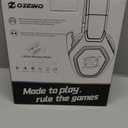 Ozeino 2.4GHz Gaming Headset Wireless with Flip Mic for Ps5, Ps4, PC, Gaming Headphones with RGB Light, 40Hr Battery Bluetooth Headset for Laptop, Mobile, Mac