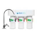 Aquasana Under Sink Water Filter System - Reduces PFAS, Lead, & Chlorine in Drinking Water - Under Counter Claryum Filtration for Kitchen - 3-Stage - Chrome Faucet - AQ-5300.56