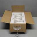 Vintage Art Deco Coupe Glasses, Set of 6 Ribbed Coupe Cocktail Glasses, 5.5 oz Classic Martini Glasses, Elegant Hand Blown Manhattan Goblet for Bar, Martini, Cosmopolitan, Gimlet, Pisco Sour