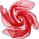Boao Women Chiffon Scarf 50s Sheer Square Neck Head Scarf Vintage Neckerchief Accessories for Women (Red)