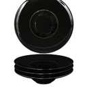 Ceramics Rimmed Soup Bowls 8.6 oz, Black 11 inch Exquisite Small Soup Plate Set of 4, Pasta Plates With Rim Is The Best Choice For Hotels, Kitchens, Fine Restaurants And Gourmets