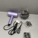 slopehill Professional Ionic Hair Dryer, Powerful 1800W Fast Drying Low Noise Blow Dryer with 2 Concentrator Nozzle 1 Diffuser Attachments for Home Salon Travel (Lavender)