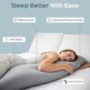 SleepCloud Weighted Body Pillow 8lbs - Weighted Pillow for Deeper Sleep (48" x 14") - Cooling Body Pillows for Adults, Full Body Pillow for Sleeping, Side Sleeper Body Pillows with Cover (X-Large)
