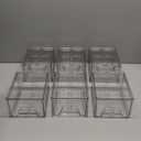 Plastic Drawers Storage, 6 Pack Clear Stackable Storage Drawers, Acrylic Storage Bins with Drawers for Fridge Organizers, Small PlasticDrawers Stackable for Makeup Organizers Cosmetic Display