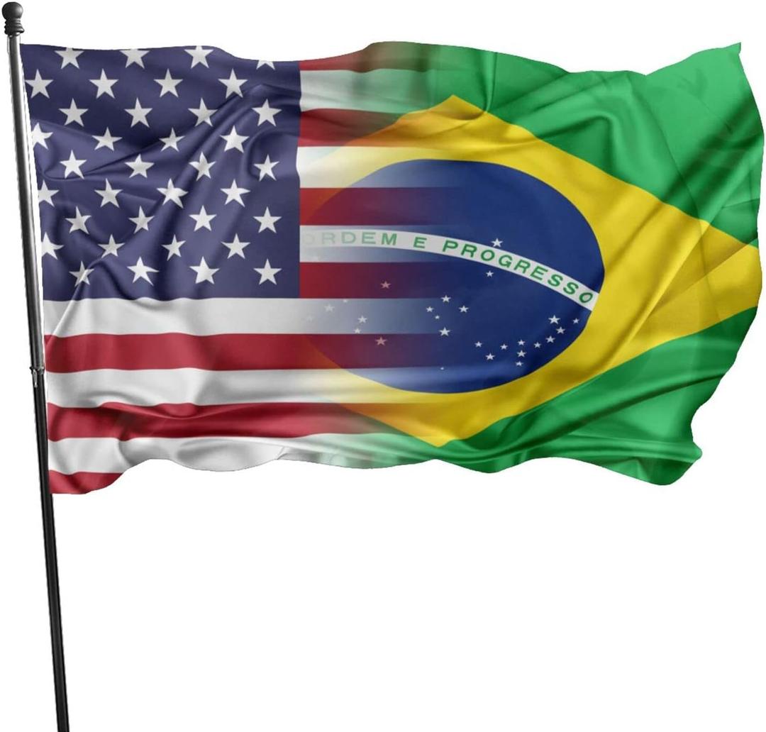Usa Brazil Flag Funny Flag 3x5 Ft Holiday Banner Garden Yard House Flags Indoor Outdoor Party Home Decorations Vivid Color And Double Sided Print