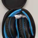 ZIHNIC Bluetooth Headphones Over-Ear, Foldable Wireless and Wired Stereo Headset Micro SD/TF, FM for Cell Phone,PC,Soft Earmuffs &Light Weight for Prolonged Wearing (Black/Blue)