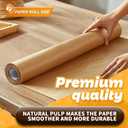 PerkHomy Brown Kraft Paper Roll 17.5" x 600" (50') for Gift Wrapping Bulletin Board Craft Art Bouquet Flower Packing Moving Shipping Floor Covering Table 70GSM 50LB (Brown, 17.5" x 50')