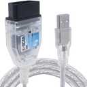 K DCAN Bimmercode USB OBD2 Cable for BMW Coding | ISTA+ INPA Rheingold OBD | Compatible with Windows | 1998-2016 E-Series