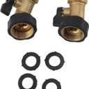 Premium Brass Shutoff Valve with 45 Degree Bend for Garden Hose Adjustable Water Connector for Regulation Homeowners Pack of 2 Easy Installation Fits Standard Hoses Stable