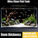15 Gallon Rimless Aquarium Fish Tank, Ultra-Clear Nano Glass Rectangular Fish Tank L19.6＂×W13＂×H13.8＂ Thickness 6mm Glass Aquarium (L 15 Gallons)