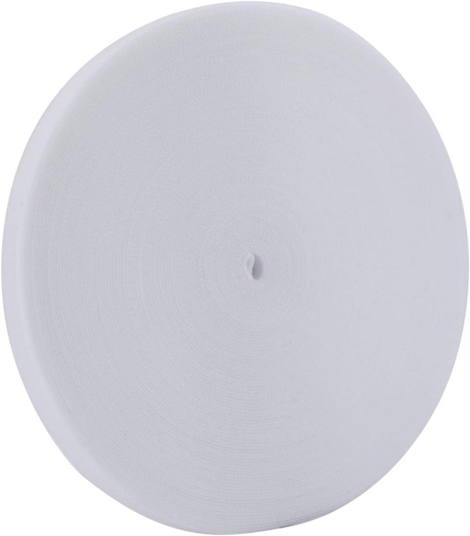 1/2 Inch Reusable fastening Cable Ties Double Sided Hook and Loop tape Cable Management Tape (White 25 Yards)