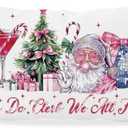 KDHTY Coquette Winter Holiday Christmas Throw Pillow 12x20,Merry Christmas Throw Pillow Decorative Winter Xmas Santa Decorations for Bedroom Home Classroom,Winter Holiday Decor for Sofa Couch