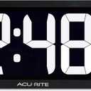 AcuRite 75114M 10-inch LED Digital Clock with Auto Dimming Brightness White