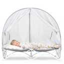 Regalo My Cot® Deluxe Portable Toddler Bed with Canopy, Foldable Kids Travel Bed & Camping Cot with UPF 50 Sun Protection, Ages 2–5, 48” x 24.5 x 9”, Gray
