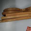 100% Solid Wood Wall Shelf 3-Tier, Rustic Floating Shelves Wall Mounted Storage Rack, Farmhouse Decor Hanging Shelf Display Shelves for Apartment, Living Room and Bedroom