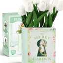 3D Puzzle Vase for Adults Kids, 120 Pcs Puzzle Book Vase for Flowers, Arts and Crafts for Kids 4-6, Adults, Girls, Cute Unique Vases for Book Shelf Decor, Books Lover Gifts for Women(Secret) (Garden)