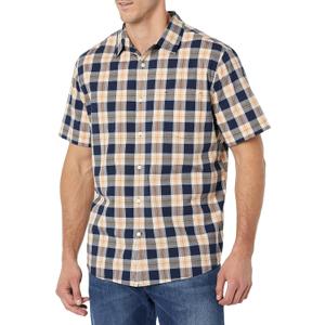 Amazon Essentials Short Sleeve Shirt for Men, Available in Big & Tall (Gray, XS)