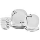 Tabletops Unlimited Logan Dinnerware Set, 12 pc