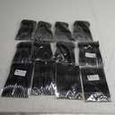 180 Pieces Black Silverware Cutlery Disposable - Plastic Flatware Set 60 Forks, 60 Knives and 60 Spoons - Heavy Duty Black Plastic Cutlery - Disposable Utensils for Halloween Party, Wedding