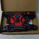 PHOEPET No Pull Dog Harness Medium Reflective Front Clip Vest with Handle,Adjustable 2 Metal Rings 3 Buckles[Easy to Put on & Take Off](M, Red)