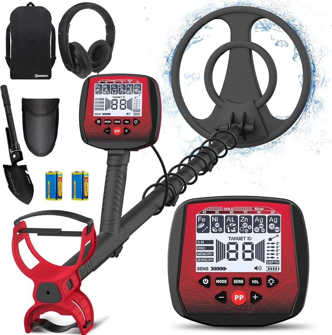 KAIWEETS Professional Metal Detector, 2026 New Model, 5 High-Precision Detection Modes, IP68 Waterproof Search Coil, Color Display, Adjustable Sensitivity, Advanced DSP Chip