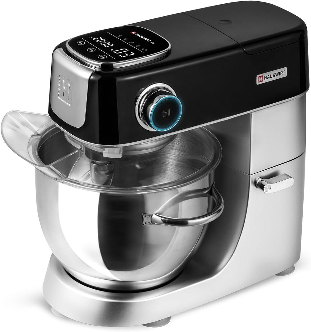 Hauswirt Stand Mixer 5.3QT XL Large, 4.5" LED Touch Screen Electric Household Stand Up Mixer, Standing Mixer 11-Speed, Dough Cake Bread Mixer Black