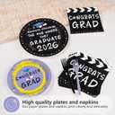 200Pcs The One Where They Graduate 2026 Decorations Graduation 2026 Plates and Napkins Friends Graduation Party Decorations for Congrats Grad Teacher Class of 2026 Graduate Party Supplies Serves 50
