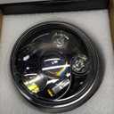 Wisamic 5-3/4 5.75 inch LED Headlight - Compatible with Harley Davidson Dyna Street Bob Super Wide Glide Low Rider Night Rod Train Softail Deuce Custom Sportster Iron 883-Black