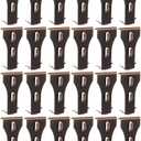 36 PCS Brick Clips - Heavy Duty Metal Wall Hangers for Bricks Wall Hanging, Brass Brick Hook Clip Fits Standard 2-1/2 to 2-3/4 Inch, No Drill Siding Clips for Indoor & Outdoor Decor