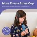 TalkTools Honey Bear Silicone Straw Cup, Dishwasher Safe Baby Drinking Bottle, Premium Food-Grade Material, Honeybear Sippy Cup for Ages 4+ Months, Kids and Toddlers (Single 8oz) (Blue)