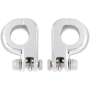 FOVPLUE 1.25" Footpegs Mount Kit,1-1/4" Engine Guard Highway Peg Mounting Kit for Harley Touring Softail Dyna Sportster Honda Kawasaki Suzuki Yamaha Indian Victory w/32MM Tubing,Chrome