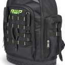 AWP Extreme Tool Backpack, Rugged Polyester Jobsite Backpack with Waterproof Molded Base, Padded Shoulders and Waist Straps, 23 Tool Storage Pouch Pockets, 1L-22419-2