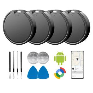 Air Tags for Android,Air Tags-4 Pack Android,Android Tracker Tags,2 Year Battery Life,Google Find Trackers for Google'S Find Hub App,IP65 Waterproof Luggage Tracker Android for Keys, Wallets, Suitcases