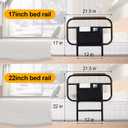 Bed Side Rails for Adjustable Bed Base, Fit Wooden Base Only, for Mattress Under 10 Inches, Set of 2