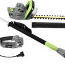 Earthwise CVPH43018 Corded 4.5 Amp 2-in-1 Convertible Pole Hedge Trimmer, Green