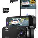 Dash Camera for Cars, 4K+1080P Dash Cam Front and Rear with 5G WiFi