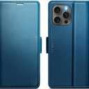 for iPhone 15 Pro Case Wallet with RFID Blocking Card Holder, PU Leather Kickstand Protective Flip Phone Cover Fit for iPhone 15 Pro 6.1", Blue