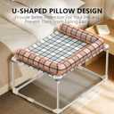 Bedside Cosleeper Dog Cat Bed - Height Elevated Dog Bed with Bloster Extension Attached to Human Bed Dog Cat Window Perch Bedside Lounge Elevated Dog Bed with Pillow (34 x 26 x 20 Inch)