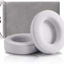 Replacement Ear Pads Cushions, Earpads Cover Compatible with Beats Studio 2 and Studio 3 Over Ear Headphones 1 Pair (White)
