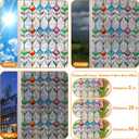 Rainbow Privacy Window Film Stained Glass Style Adhesive-Free Residue-Free Reusable Easy to Install with Tools (Rainbow StainFlair, 17.5 X 78.7 in)