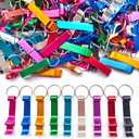 200Pcs Colored Aluminum Bottle Opener Keychain, Soda Beverage Beer Bottle Opener Keychain, for Kitchen/Wedding/Bar/Party