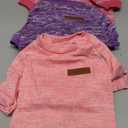 3 Pack Dog Sweaters for Small Dogs Girl Boy Winter Fleece Clothes Warm Soft Dog Sweatshirt Outfit for Dogs Cats Pet Apparel (Pink+Rose+Purple, Small)